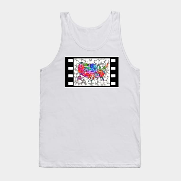 US Map Mosaic Tank Top by danieljanda